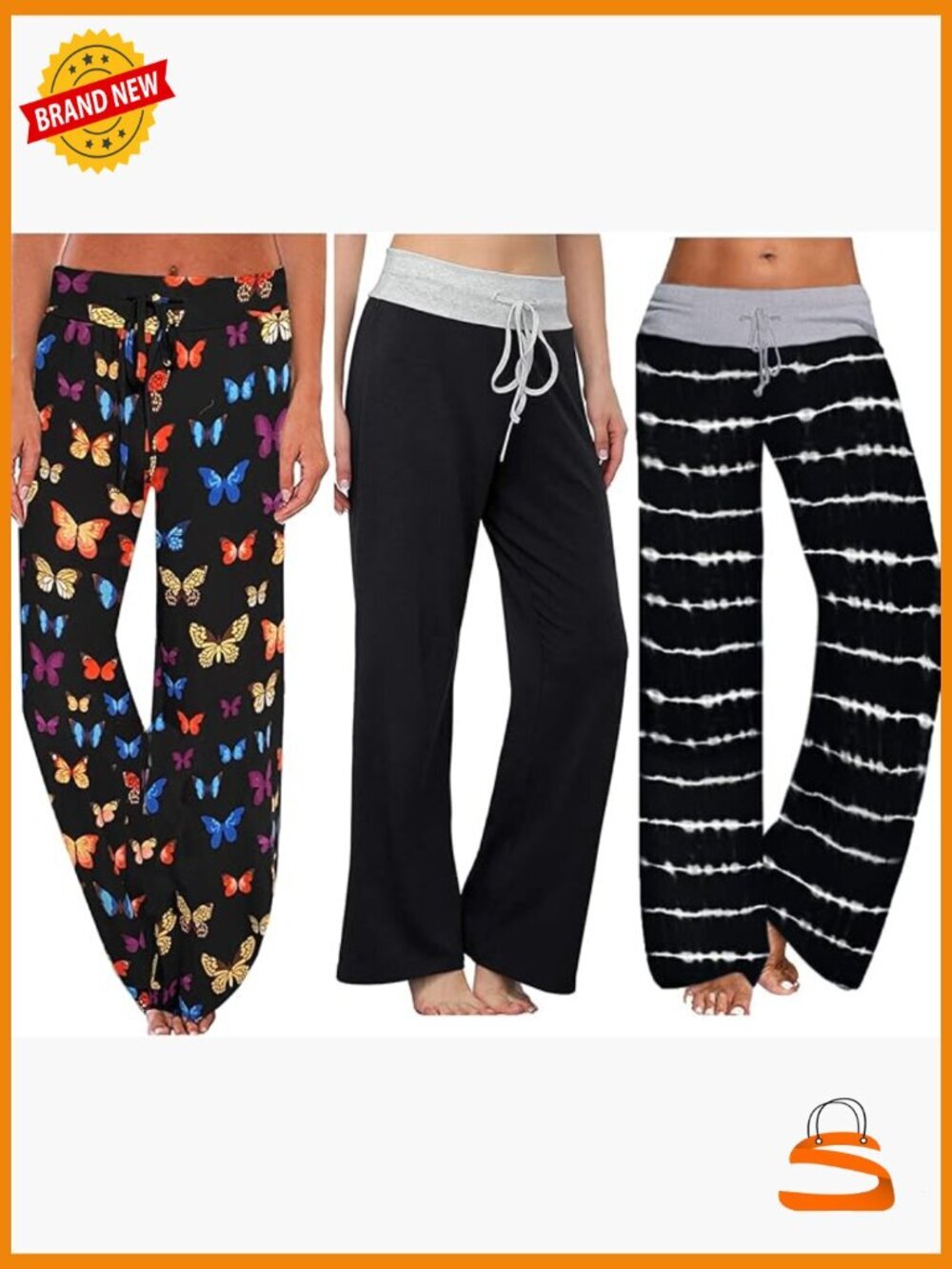 Wide Leg Stretch Pajama Pants Drawstring Lounge Bottoms
